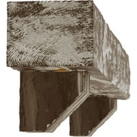 Ekena Millwork 4 H 6 D 60 W Riverwood Fau Wood kamin kamin MANTEL KIT W ASHFORD CORBELS, Vintage Mahagoni
