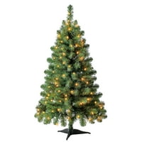 Vrijeme Odmora Prelit Clear Svjetla Sa Žarnom Niti, Indiana Spruce Vještačko Božićno Drvo, 4'