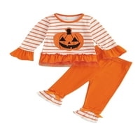 Toddler Baby Girl Halloween Outfit Tops Haljine Hlače dugih rukava rufff majice šišmiši za nogavice