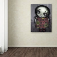 Zaštitni znak likovne umjetnosti' zombi djevojka ' platno Art Abril Andrade