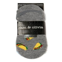 Sam & Olivia ženske novelty čarape za usne, 6 pakovanja