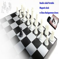 Portable Anti-slip Travel Size Magnetic Chess & Backgammon društvena igra sa fiokama