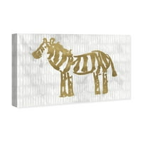 Wynwood Studio životinje zid Art platno grafike 'zlato Zebra rustikalni' zoološki vrt i divlje životinje