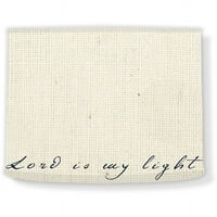 Living the Lord is my Light Script i Beige Drum lampa Shade