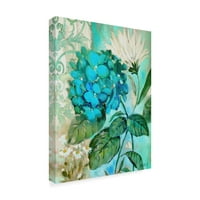 Zaštitni znak Likovna umjetnost 'plava Hortensia Floral' platnena Umjetnost Mariette Cohen umjetnost i dizajn