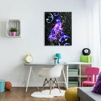 Podebljana ljubičasta galaksija maglina umjetnost za djecu Galerija slika umotana platnena štampa zidna Umjetnost