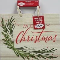Vrijeme praznika 5ct tradicionalna Božićna vrijednost crveno zelena i raznobojne papirne poklon torbe