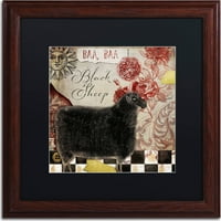 Zaštitni znak Likovna umjetnost Baa Baa crna ovca Umjetnost platna po boji Pekara, crni mat, drveni okvir