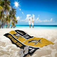Pittsburgh Penguins NHL Colorblock personalizirani ručnik za plažu, 30 60