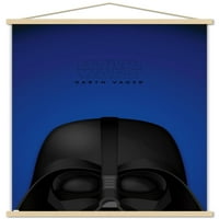 Ratovi zvijezda: Saga-S. Preston Darth Vader minimalistički zidni Poster sa drvenim magnetnim okvirom, 22.375 34