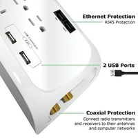 Digital Energy DEE1-12-utičnica za zaštitu od prenapona sa USB priključcima