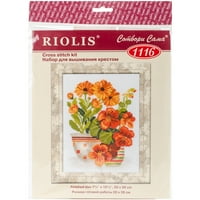 Brojio Cross Stitch Kit 7,75 X10.25 - Nasturtij i marigolds