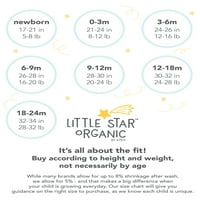 Little Star organske Baby & Toddler Unise PK Jogger pantalone, veličina novorođenčad - 5T