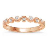 10k prsten sa dijamantskim akcentom od ružičastog zlata