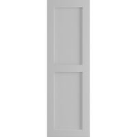 Ekena Millwork 15 W 38 H True Fit PVC dvije jednake roletne sa ravnim ekranom, premazane