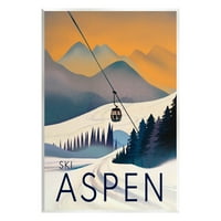 Stupell Industries Aspen Snow padine planinska grafička Umjetnost Neuramljena Umjetnost Print zidna umjetnost,