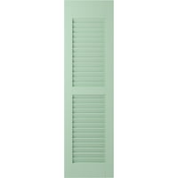 Ekena Millwork 15 W 67 H Americraft Dva Jednaka Louver Eksterijer Real Wood Roletne, Seaglass