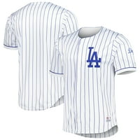 Muški bijeli kraljevski Los Angeles Dodgers Pinstripe dres