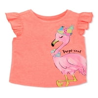 Garanimals djevojčica leprša Tropi-cool flamingo grafički Tee
