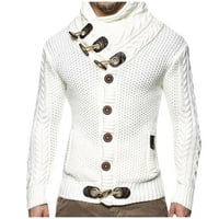 Dukseri za čišćenje za muškarce Jesen zimski pleteni vitki džemperi samostava modne ukrase modnog džempera