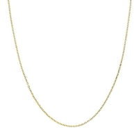 14k dvobojna Zlatna Ženska ogrlica od 18 Brill Pave kablovskog lanca