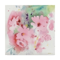Zaštitni znak likovne umjetnosti 'Pale Pink Blossoms' platno Art Sheila Golden