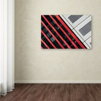 Zaštitni znak likovne umjetnosti' Crvene dijagonale ' platnena Umjetnost Greetje Van Son