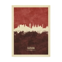 Zaštitni znak likovne umjetnosti' Glasgow Škotska Skyline Reds ' platnena Umjetnost Michaela Tompsetta