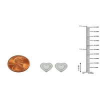 1 5CT TW dijamantske srebrne naušnice za srce