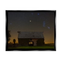 Stupell Industries Luminous Stars Shining Nighttime Constellations Quiet Cabin photography Jet Black Floating