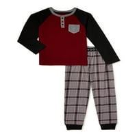 Udobne džemove muške hlače dugih rukava i Jogger, 2-dijelni kompleti pidžama, veličine 4-16