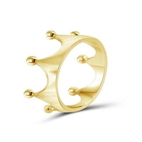 JewelersClub 14k pozlaćeni srebrni krunski prsten za žene