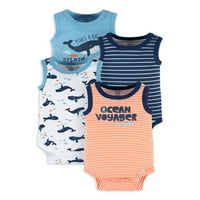 Gerber Baby Boy Tank Onesies Bodi, 4-Dijelni