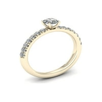 Carat T. W. Diamond Classic 14kt zaručnički prsten od žutog zlata