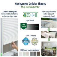 Regal Estate, Cordless light Filtering Eco Honeycomb Shade, Latte, 28W 72L