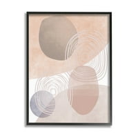 Spiraled Pastel okrugli oblici Sažetak Grafička umjetnost Crna Umjetnost Art Print Wall Art