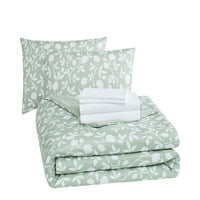 Oslonci 7-dijelni zeleni cvjetni krevet u torbi, Queen