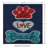 Meadow Creek Spring 18 12.5 Pet Live Love Bark Vanjska Vrtna Zastava
