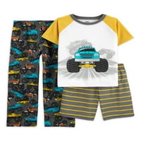 Carter's Child Of Mine Set pidžama otpornih na plamen s kratkim rukavima za vrat sa elastičnim pojasom