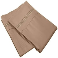 Superior Taupe 3-line iznesen mrežni mikrofiber jastučni set, standard