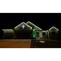 Fraser Hill Farm Božić gigant vanjski LED svjetla, 4-Ft. Betlehemska zvijezda u čistom bijelom zlatu