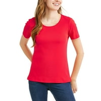Ženska klasična kratka rukava Scoopneck T-Shirt