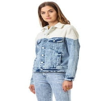 Jordache ženska sam Fau Sherpa Denim jakna