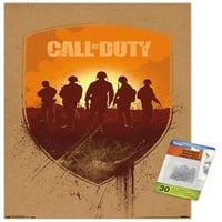 Call of Duty: WWII - Shield zidni poster sa push igle, 14.725 22.375