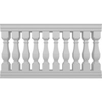 Ekena Millwork 42 h 6'L Fiberthane Arcadian Nesastavljeni Balustrade ograda Kit, stil a