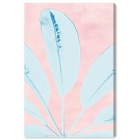 Wynwood Studio 'Long lisnato plavo' cvjetno i botaničko zidno umjetničko platno Print - ružičasto, plavo,