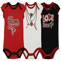 Outerstuff NFL novorođenčad djevojke Atlanta Falcons miješanih Creeper Set