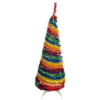 4 ' Unaprijed Osvijetljeni Rainbow Šljokice Pop-Up Vještačko Božićno Drvce, Jasna Svjetla