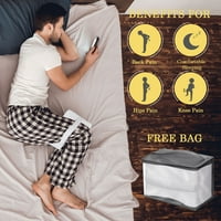 Jedinstveni jastuk za potporu koljena s memorijskom pjenom za spavanje Bijelo Crno