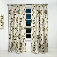 Designart 'Geometrics Golden Art Deco Metallic Luxury' Mid-Century Modern Curtain Panel